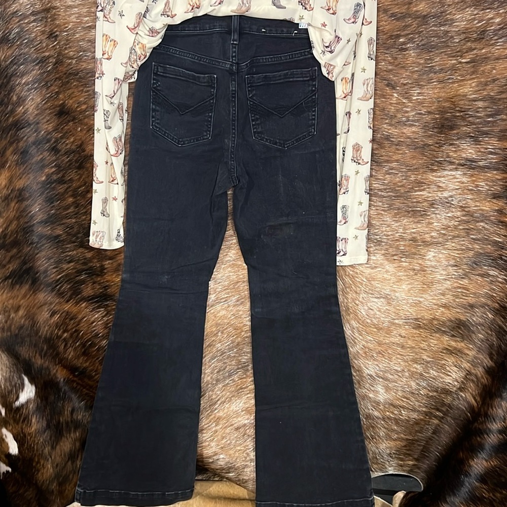 Idyllwind Black Flaired Black Jeans Size 0/30
